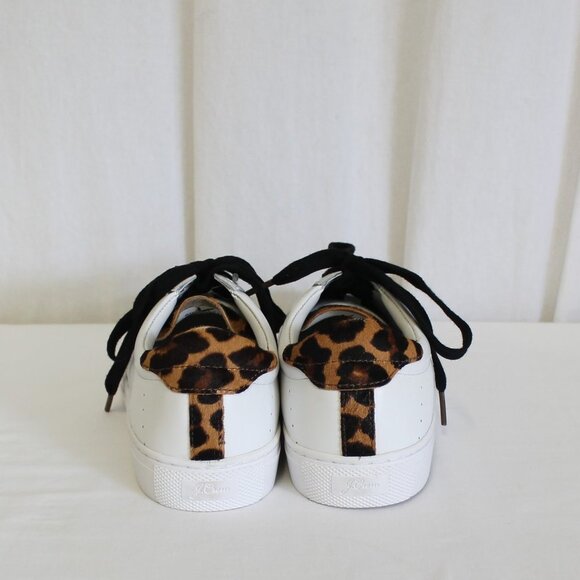 J Crew Saturday sneakers leopard calf hair detail - Picture 4 of 6